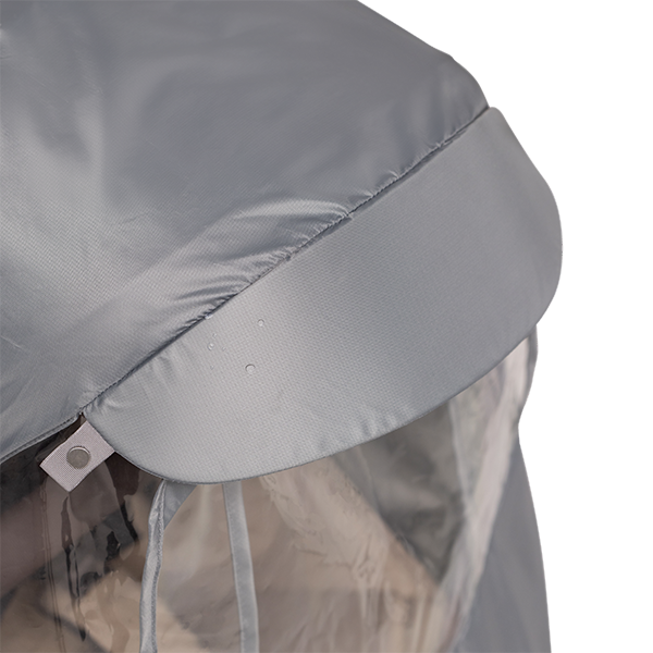 &nbsp;&nbsp;&nbsp;&nbsp; Visor helps prevent rain from coming in.